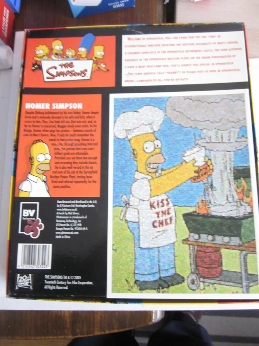 Simpsons Photomosaics Chef Homer Jigsaw Puzzle - Image 2