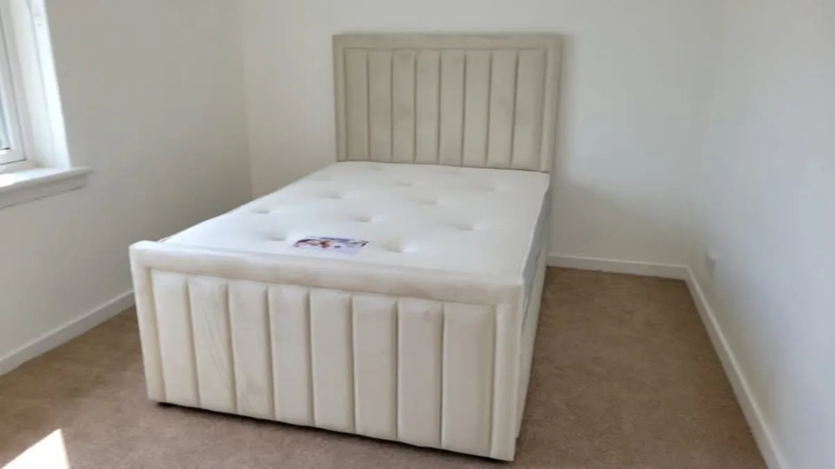 New Double/King Size Bed Frame With Mattress - Image 2