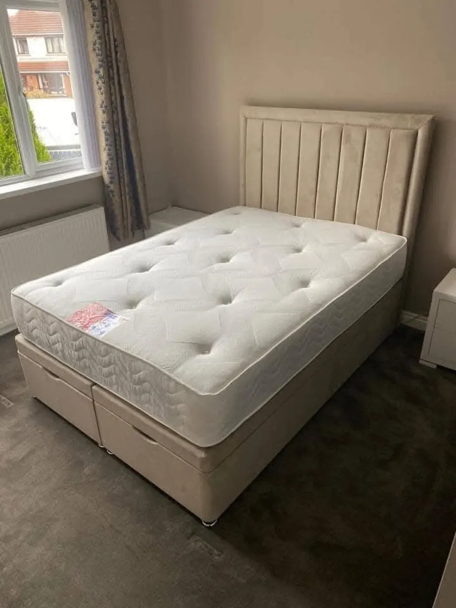 New Double/King Size Bed Frame With Mattress - Image 3