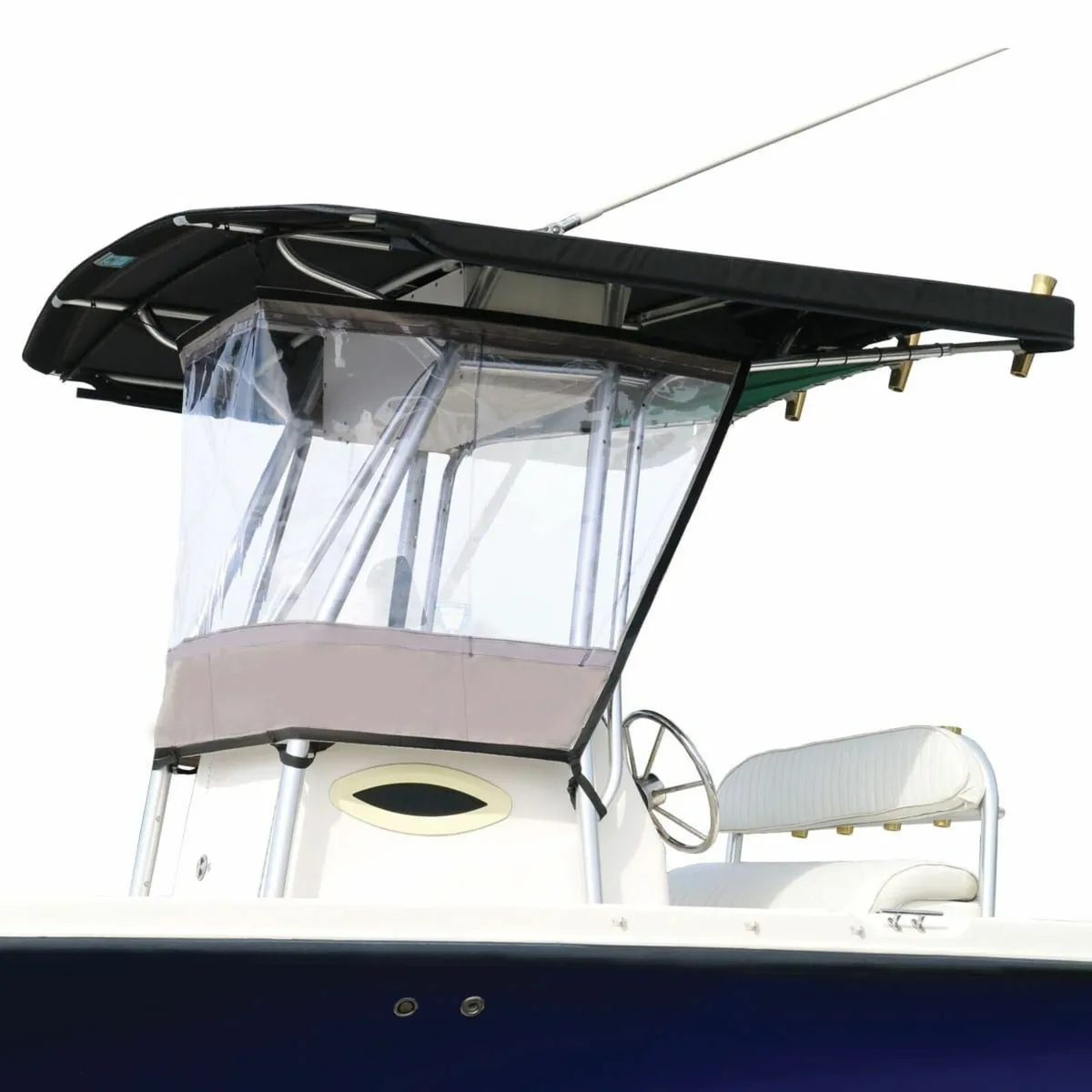 T-Top Enclosure Console Spray Shield Boat Weather - Image 1