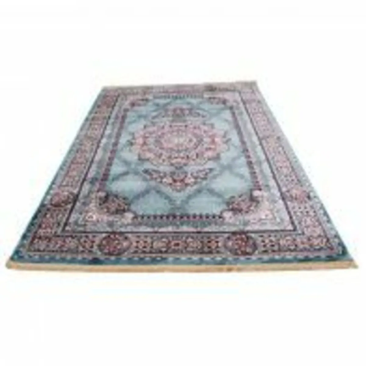 Oriental Style Blue Tabriz Rug Timeless Persian-In - Image 3