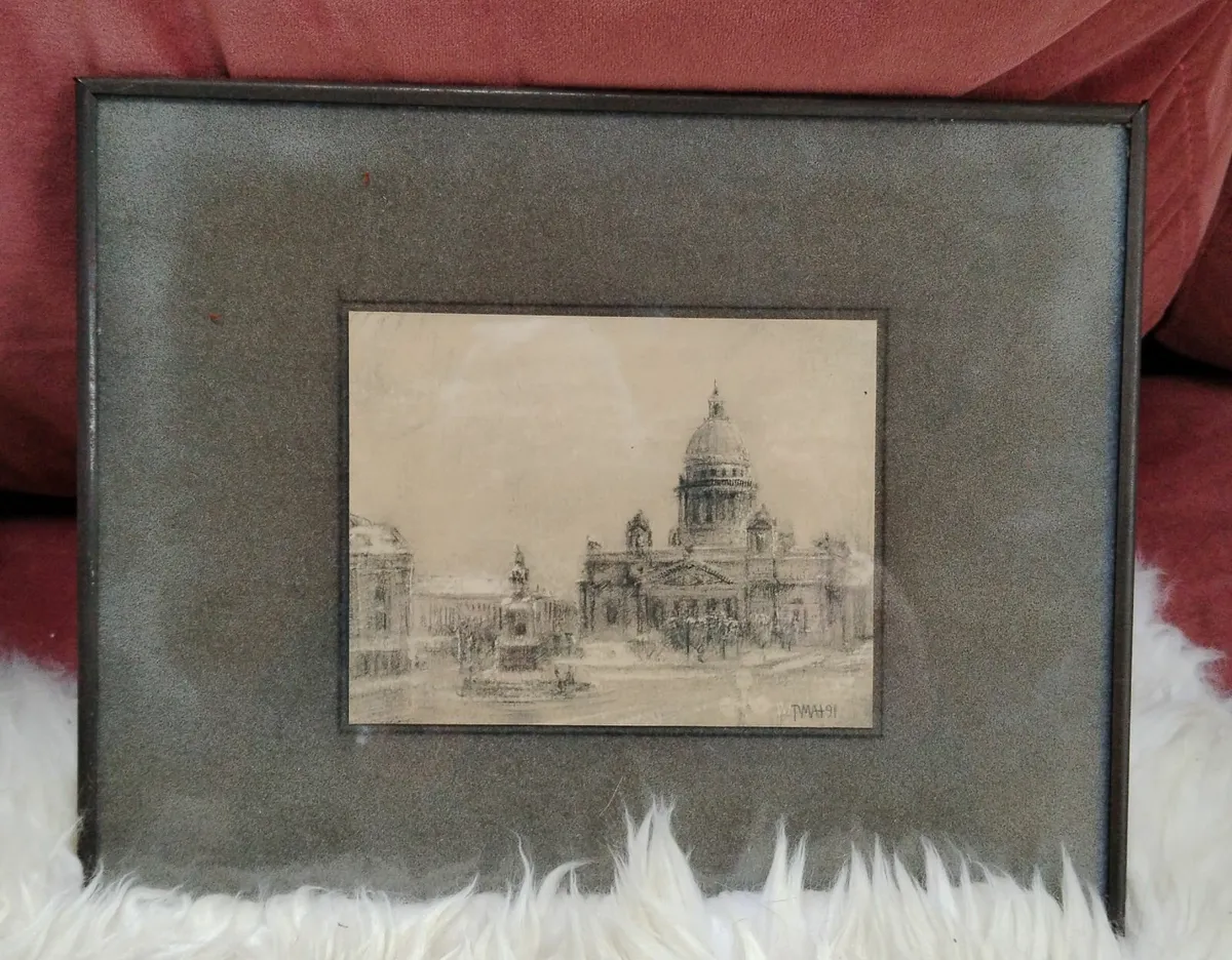 Pencil / chalk drawing of Russian Cathedral - Image 1
