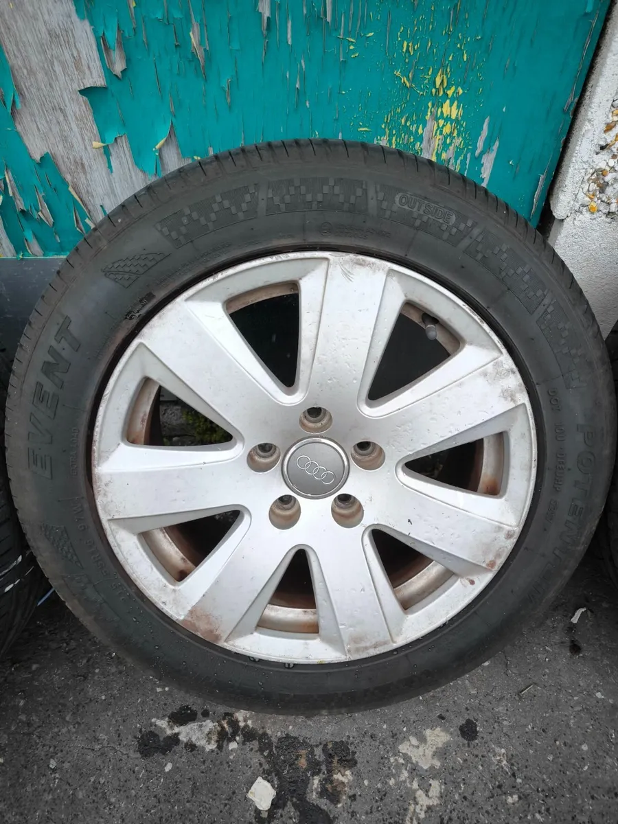 AUDI a4 alloys 215/65/16 good tyres for NCT! - Image 2