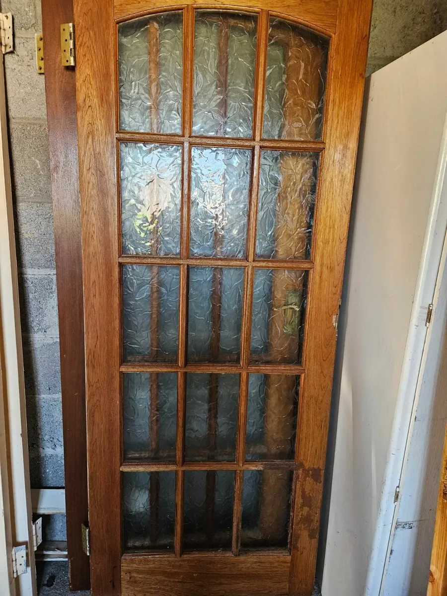 Pine and Mahogany Glass Doors - Image 2