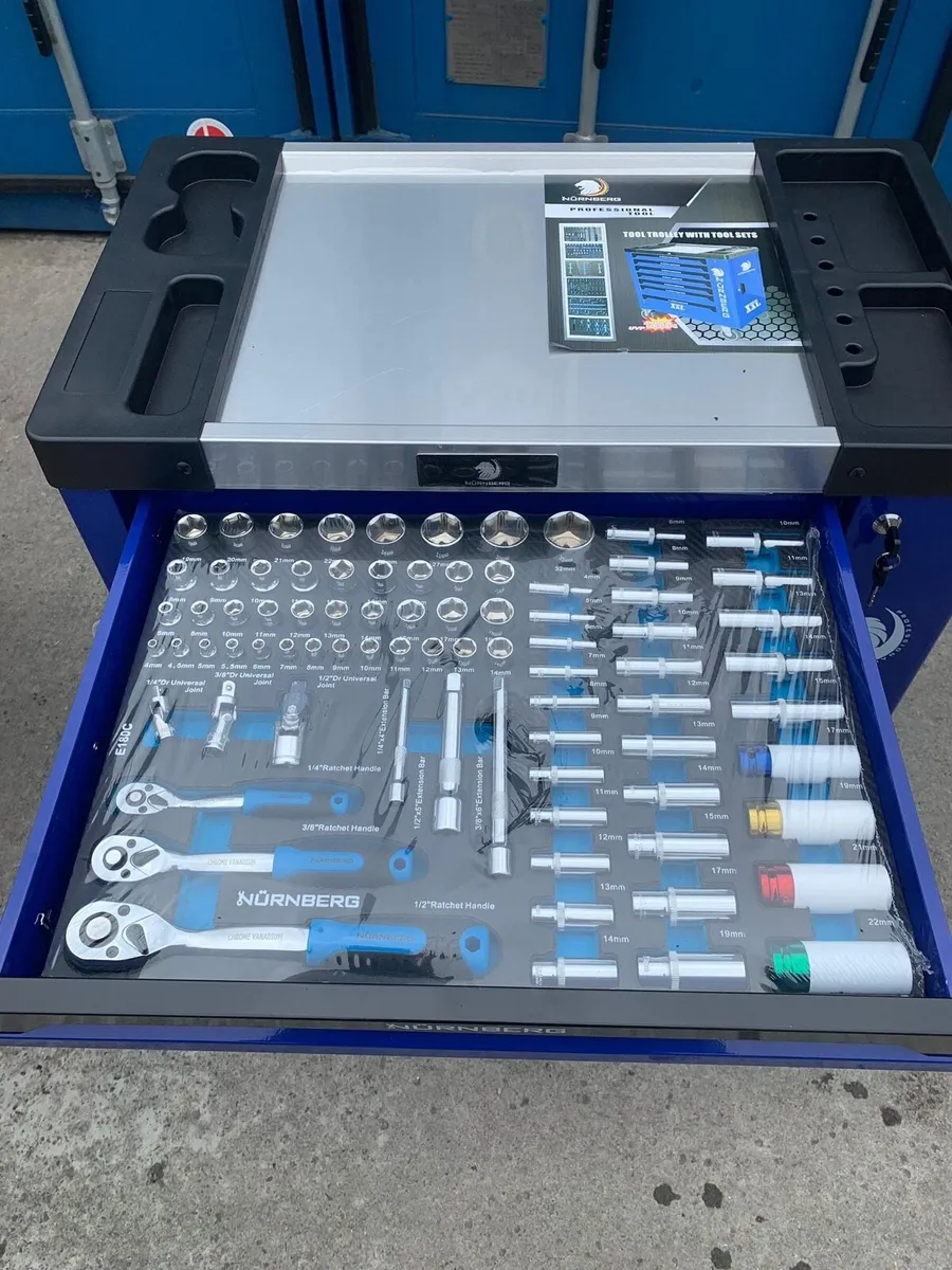 Blue Nurnberg 7/6 Tool box with tools - Image 2