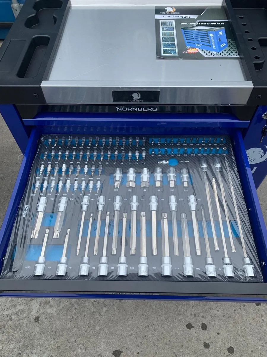 Blue Nurnberg 7/6 Tool box with tools - Image 3