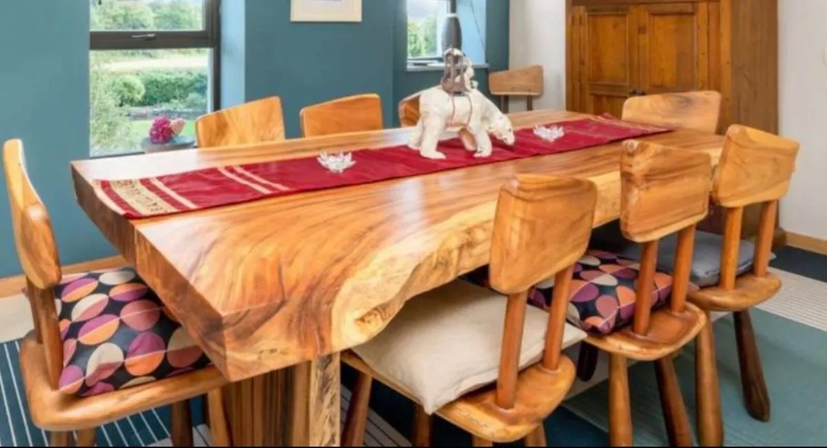 Dining room table & chairs - Live edge table - Image 1