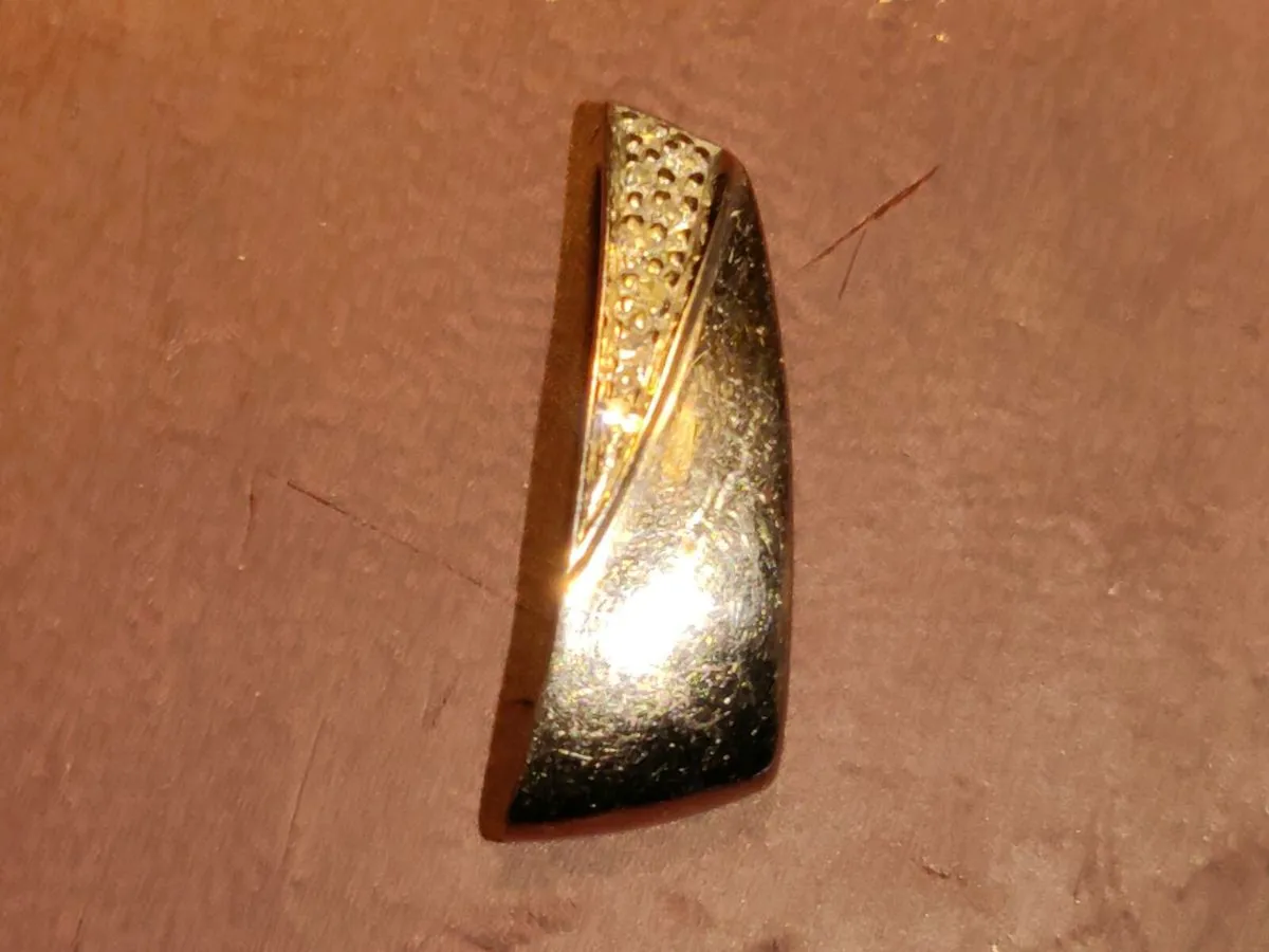 CHUNKY DIAMOND HORIZONTAL, 9CT White Gold Pendant - Image 1