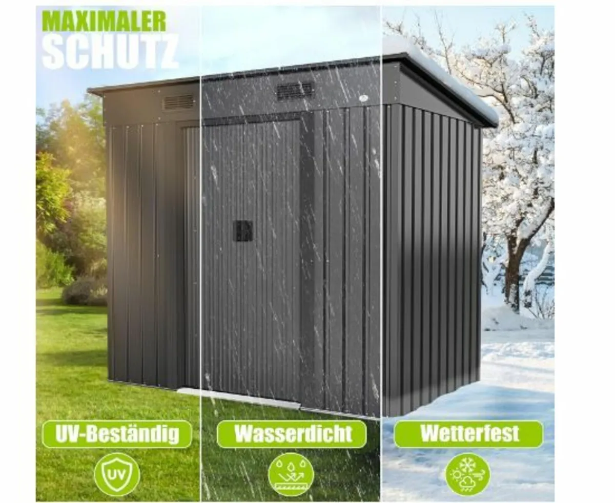 Tool Shed L Metal 3.4 Metres With Base - Image 4
