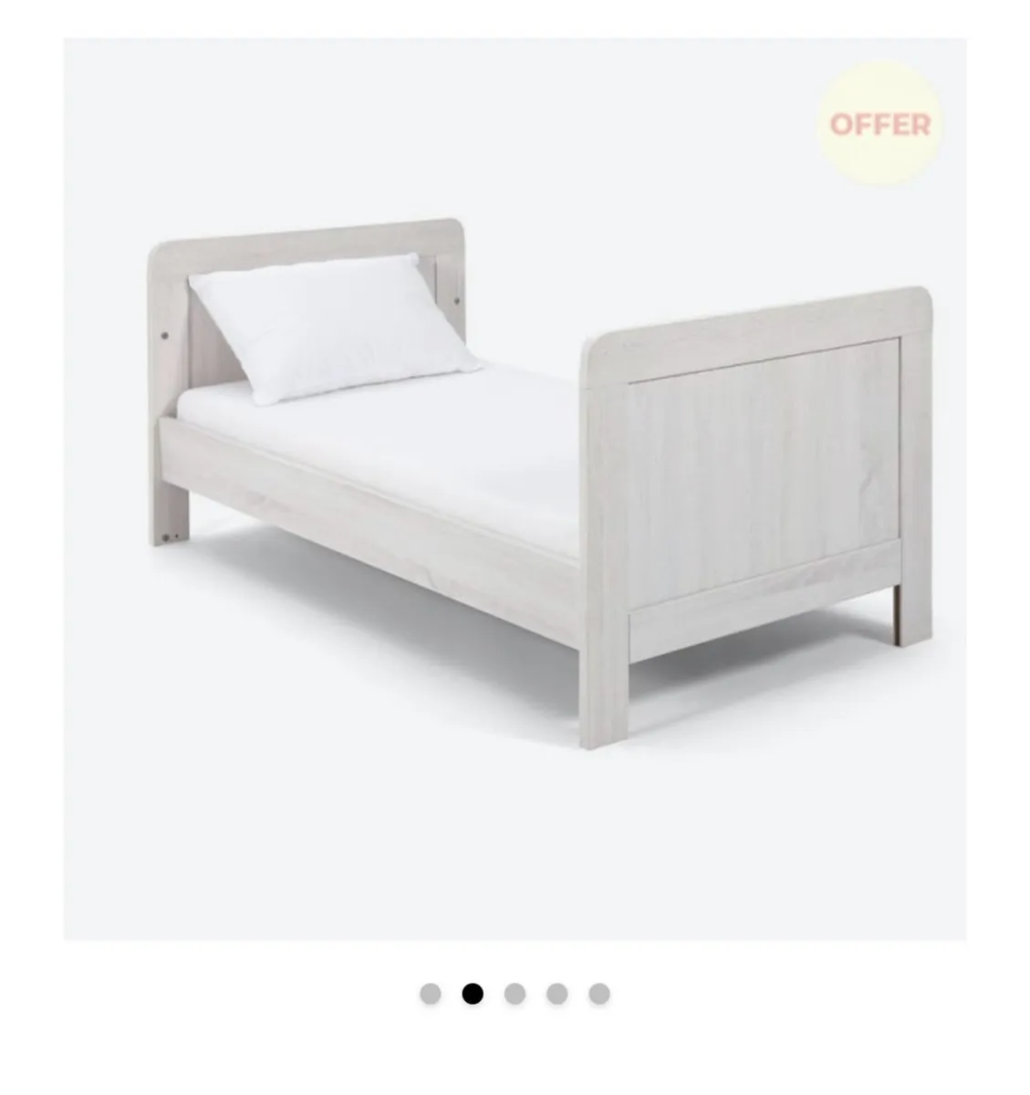 Atlas Set - Nimbus White - Cot Bed & Changing Unit - Image 3
