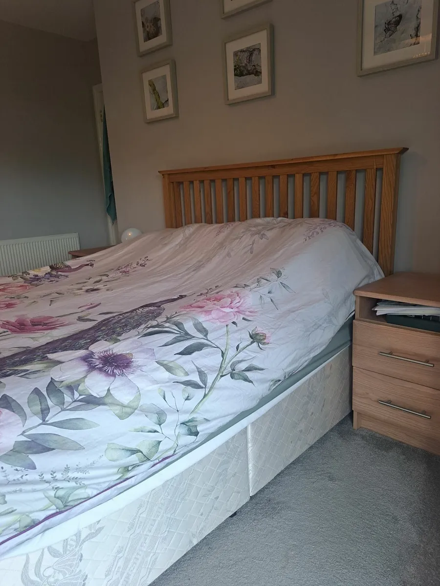 Bed ,headboard, lockers - Image 3