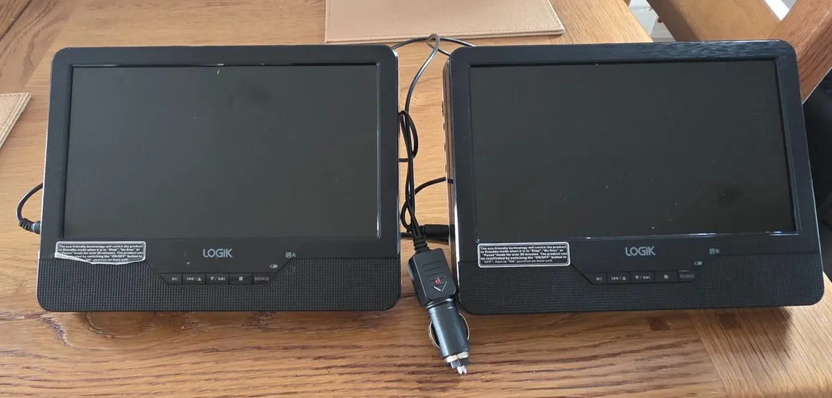 Dual portable DVD players for car & Google Nest Mi - Image 1