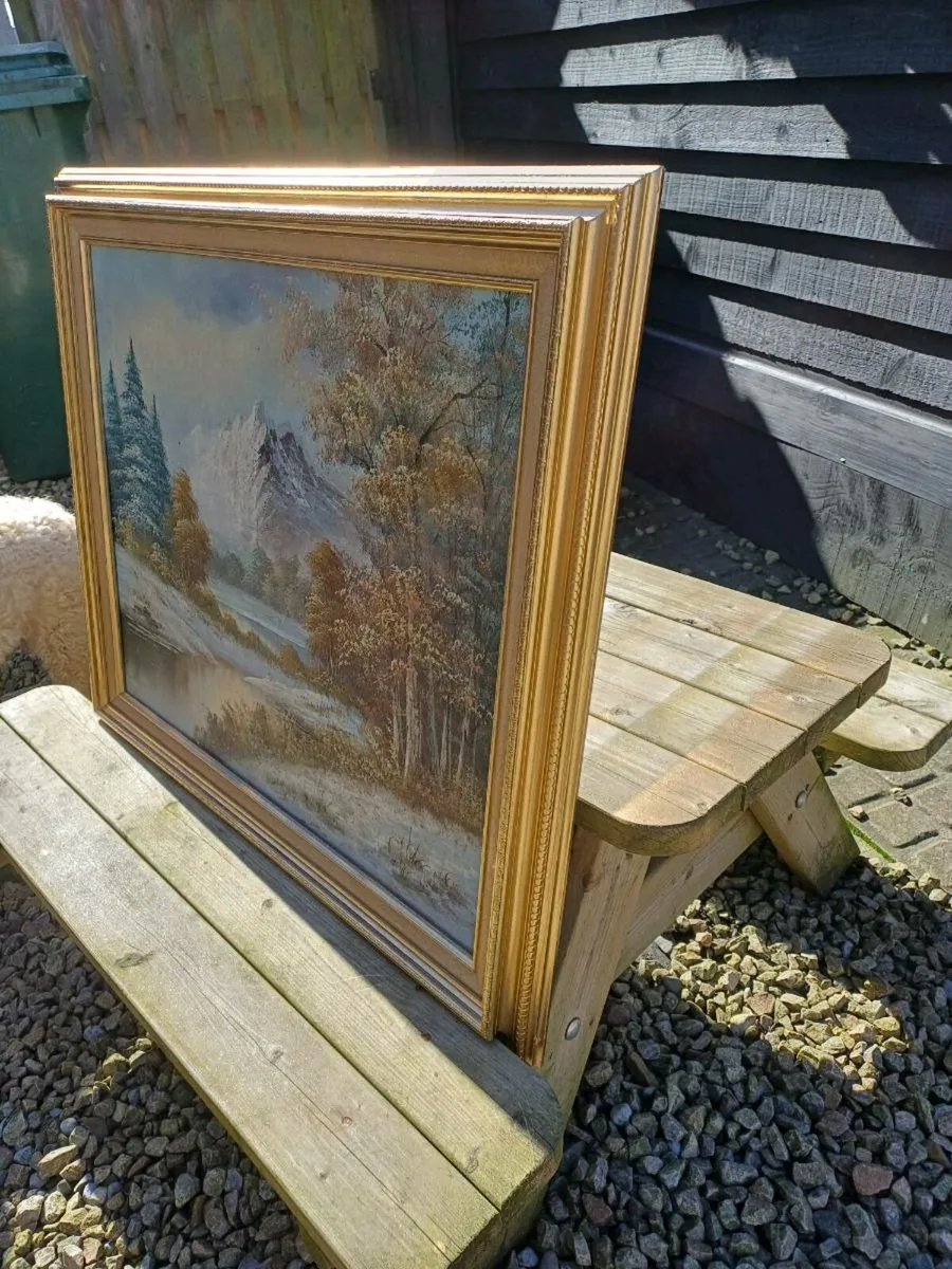 Antique Oil on Canvas Painting - Image 3