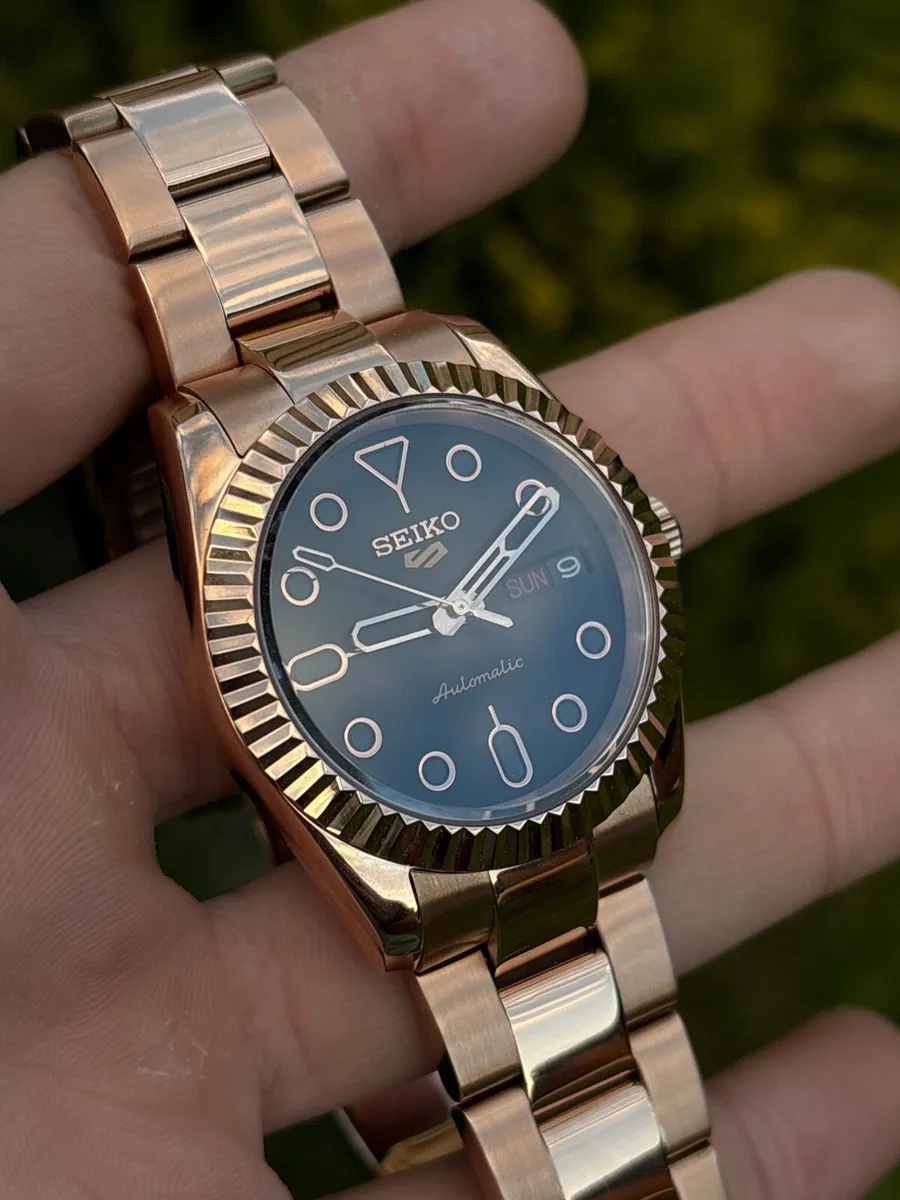 36mm Rose Gold Seiko Mod Automatic Watch - Image 2