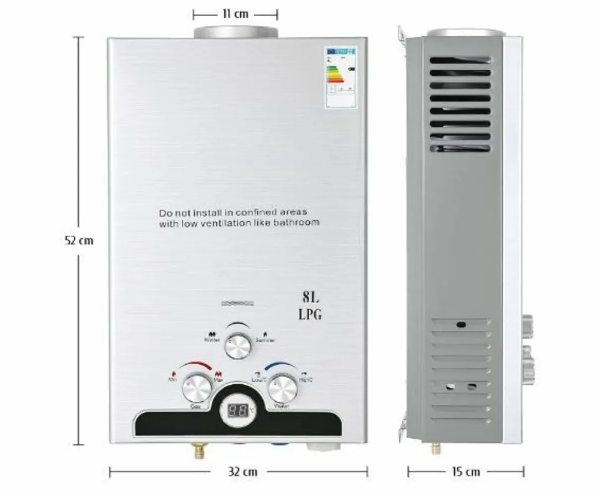 CO-Z 8L Gas Instantaneous Water Heater - Image 3