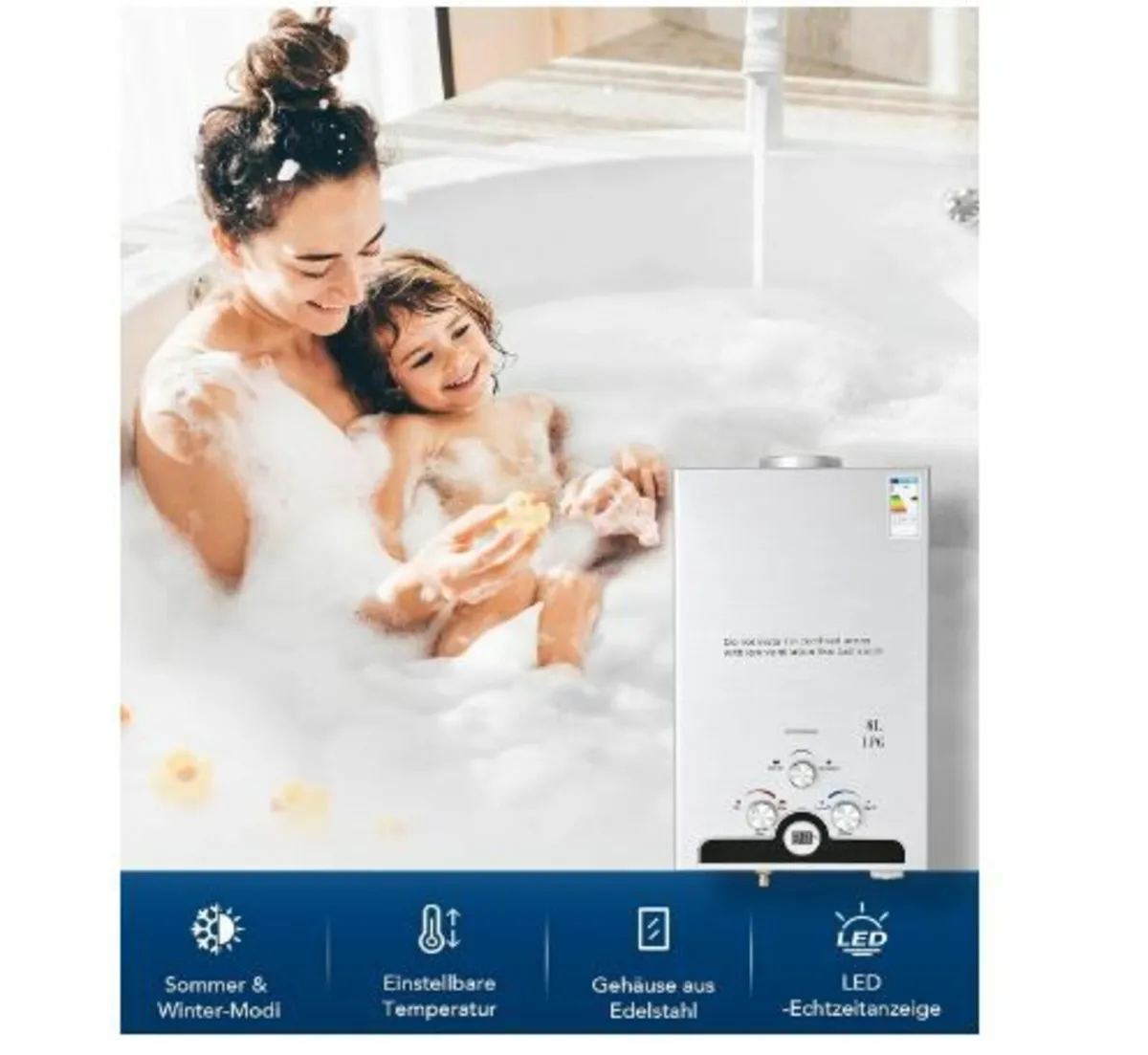 CO-Z 8L Gas Instantaneous Water Heater - Image 4