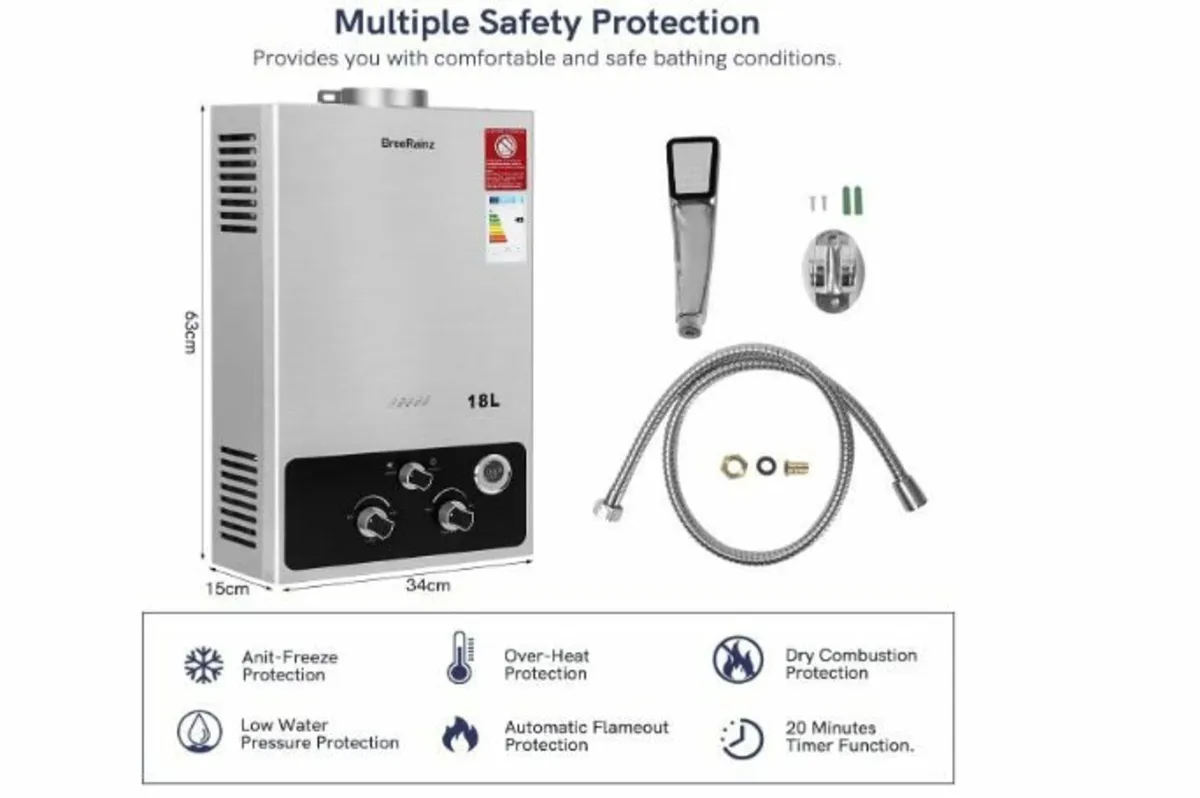 18LPM Gas Instantaneous Water Heater - Image 2