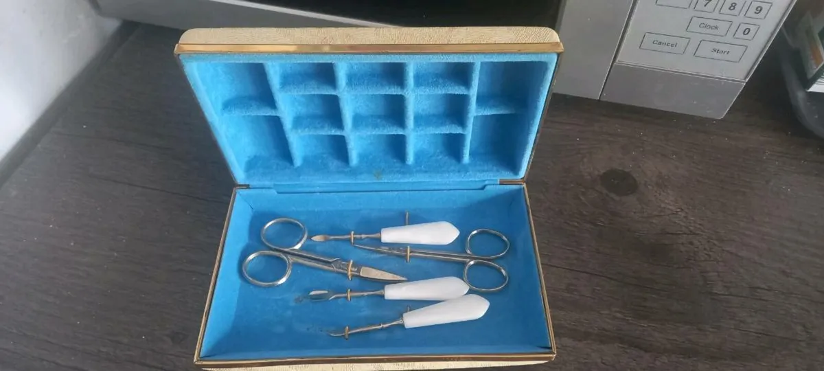 Vintage German Made Manicure Set in original case - Image 2