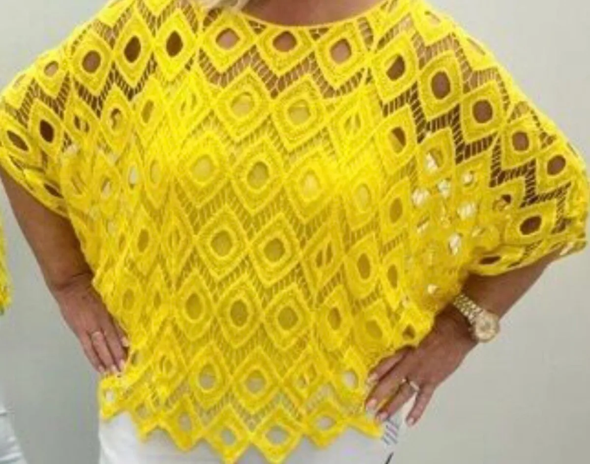 Brand new 100% cotton crochet top ( free size ) - Image 1