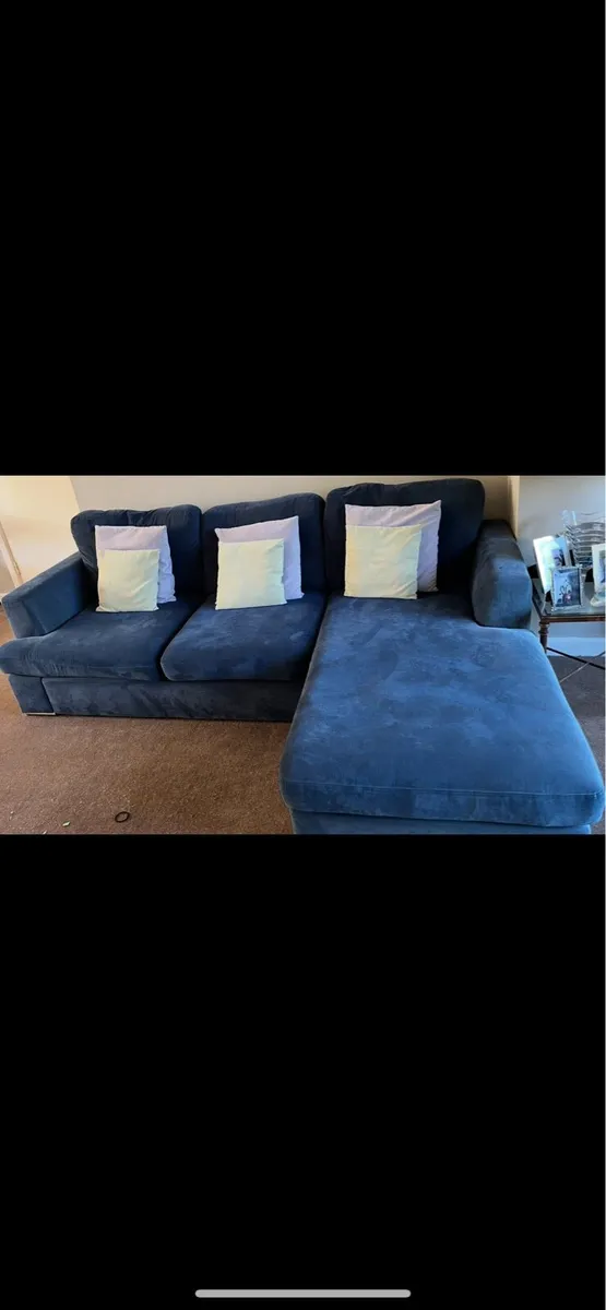 L shaped Sofa and storage foot stool - Image 1