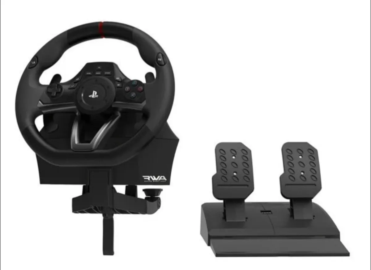 PS4 Steering wheel, pedals and stand - Image 2