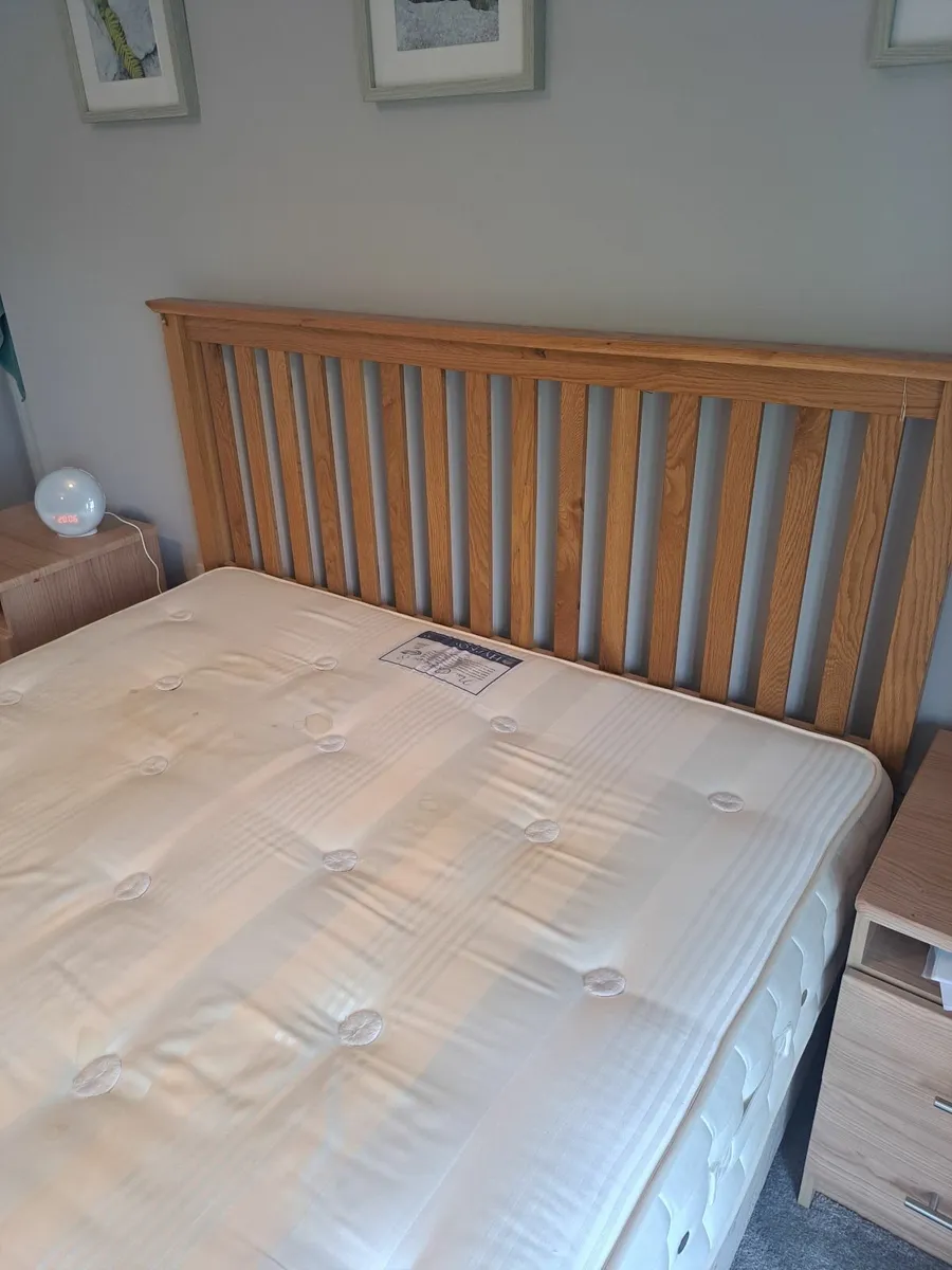 Bed ,headboard, lockers - Image 1