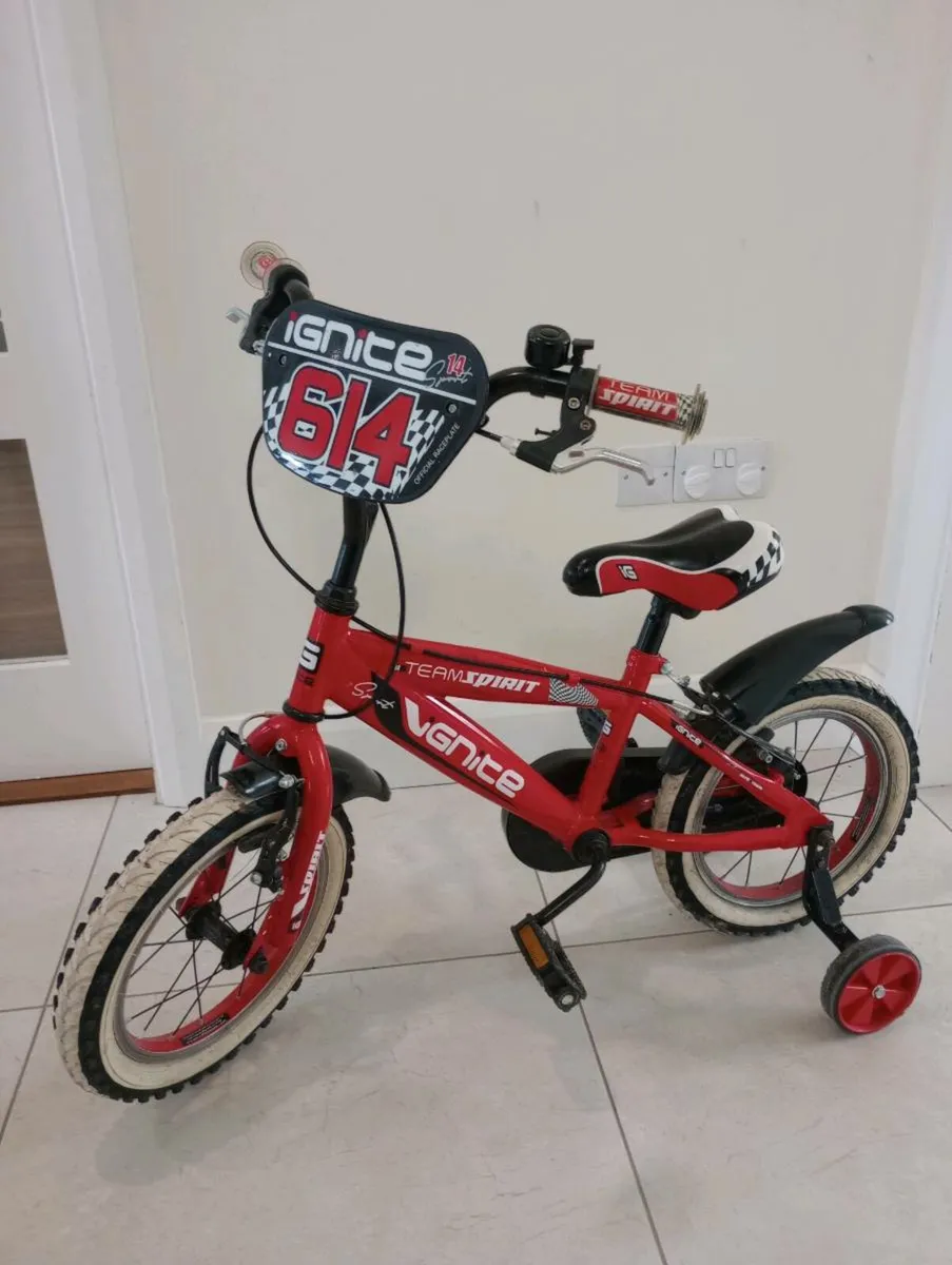 Ignite Team Spirit 14" Red kids bike - Image 1