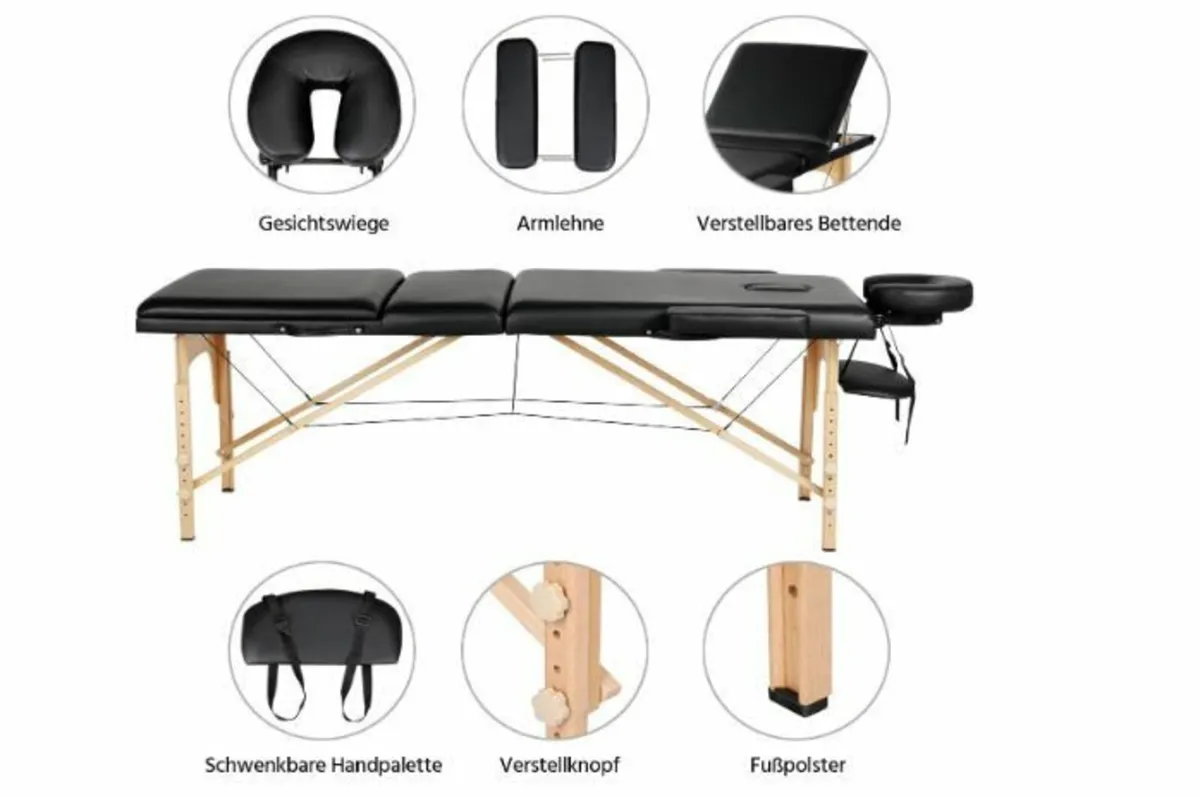 3-Zone Massage Table, Portable - Image 4