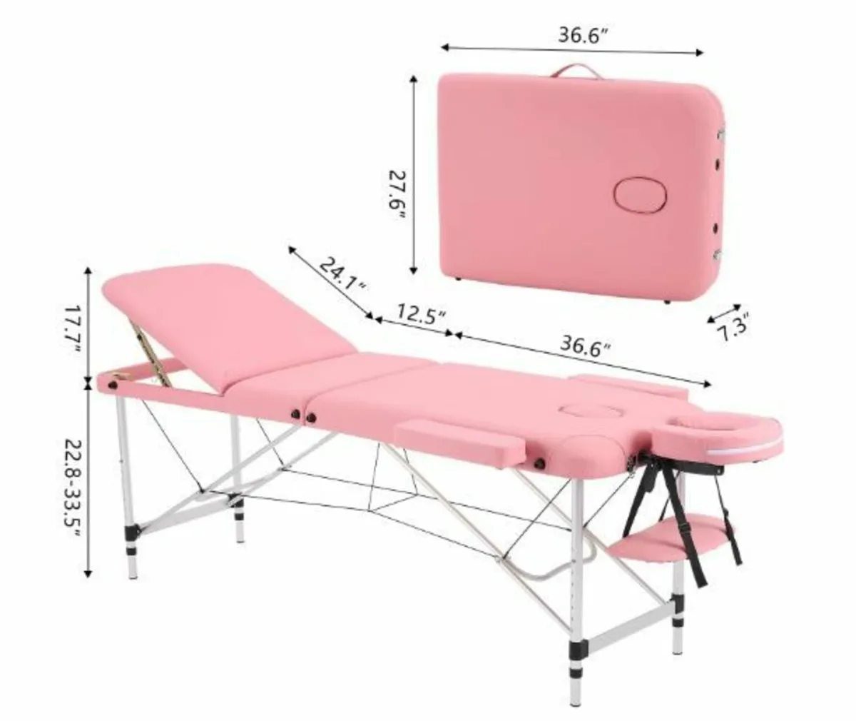 Massage Table Mobile Foldable 3 Zones - Image 3