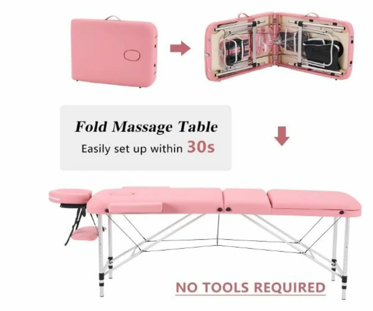 Massage Table Mobile Foldable 3 Zones - Image 4