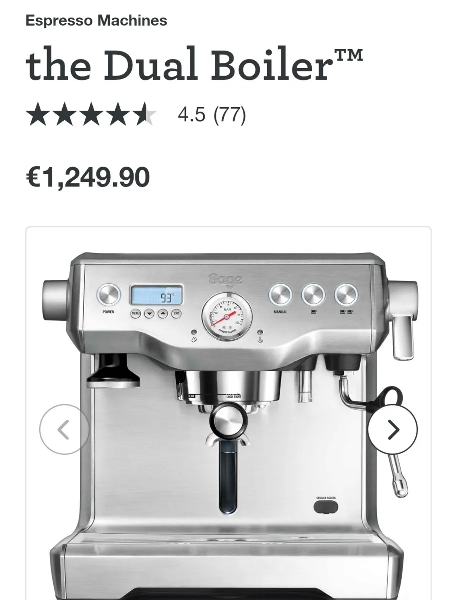 Sage Dual Boiler Espresso Machine - Image 4
