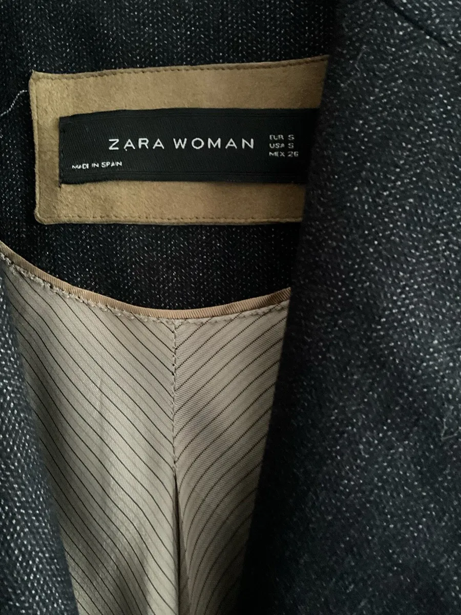 Zara Woman Jacket. Dark Grey. Size Small - Image 3