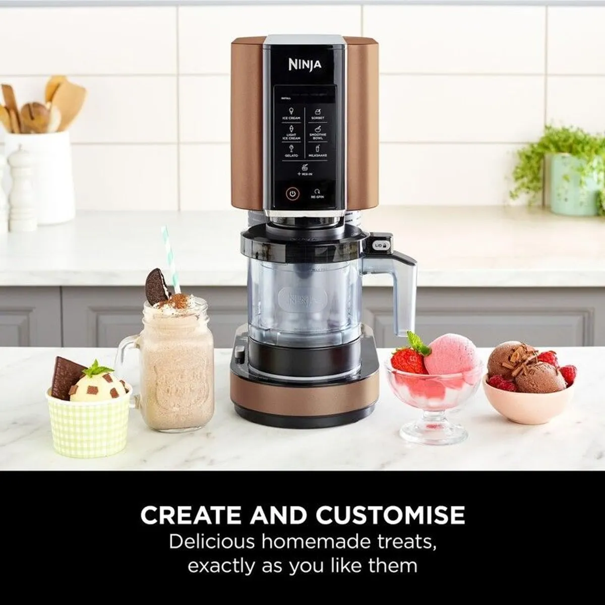 Ninja CREAMi Ice Cream Maker & Frozen Dessert Maker with 3 Tubs - Image 4