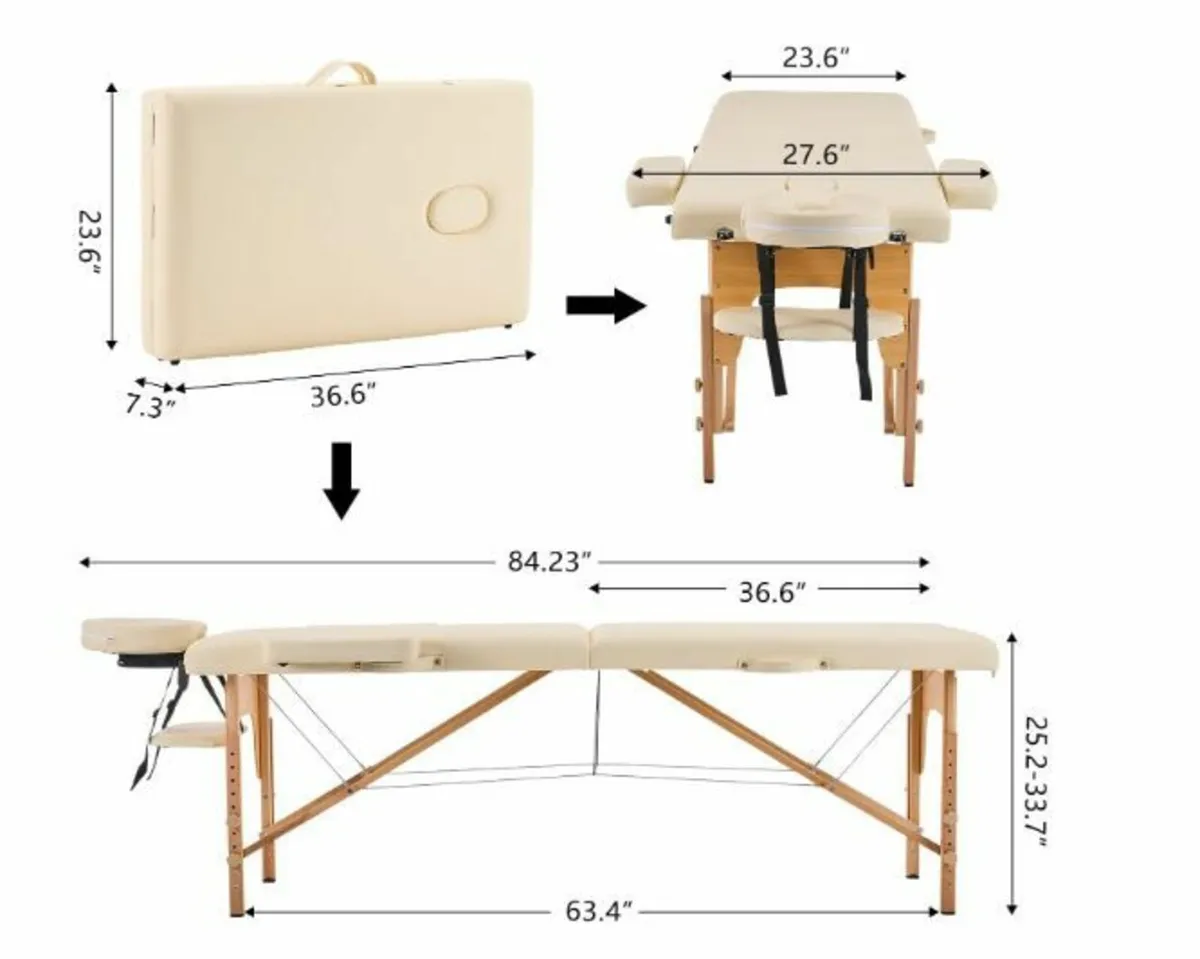 Folding Massage Table - Image 3