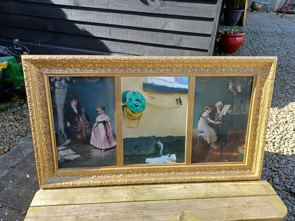 Antique Gilt Framed Picture Mirror - Image 3