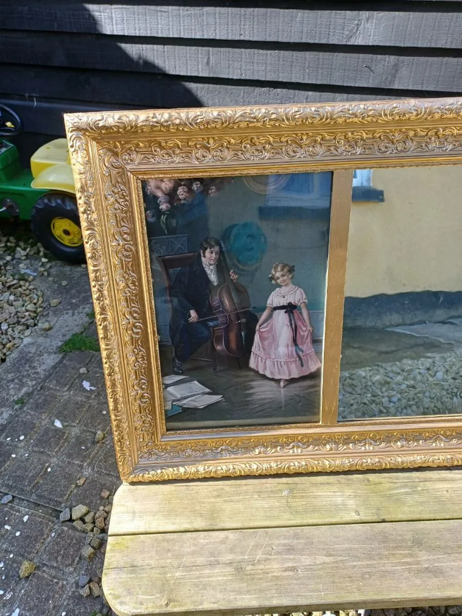 Antique Gilt Framed Picture Mirror - Image 4