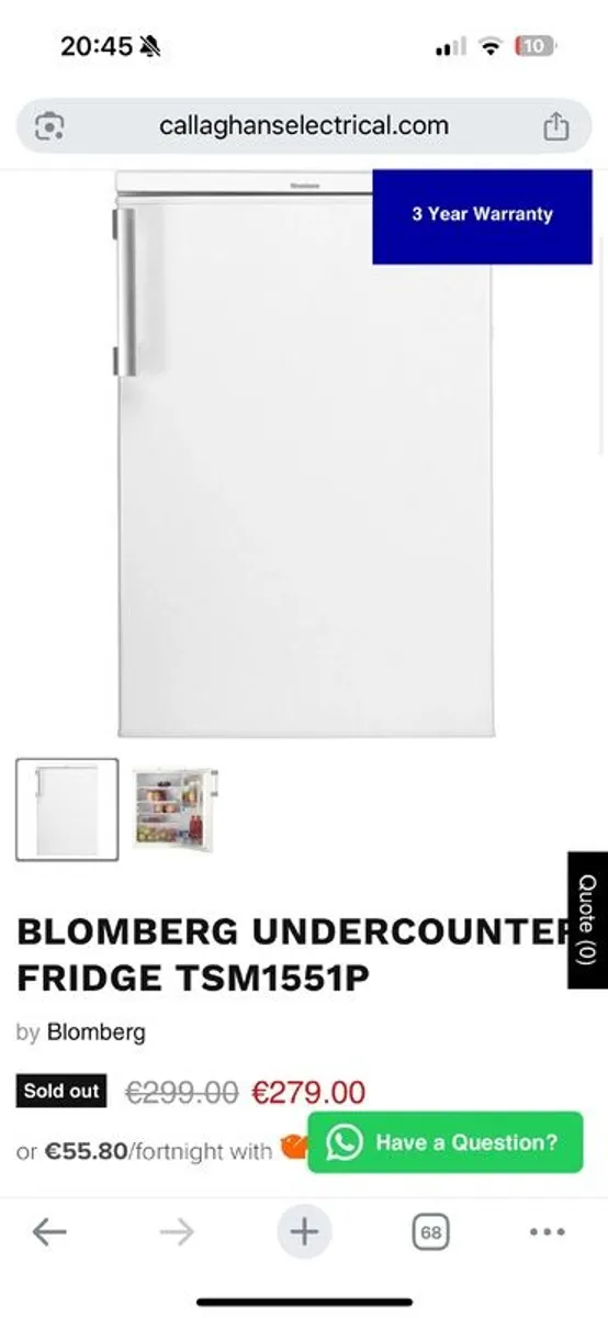 under counter fridge - Image 3