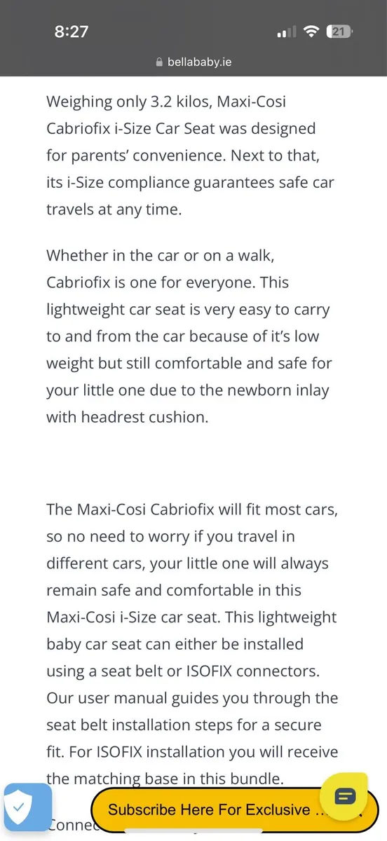 Maxi cosi car seat and isofix base - Image 2