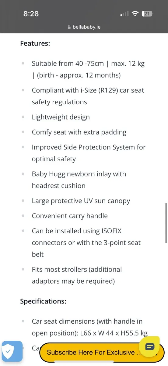 Maxi cosi car seat and isofix base - Image 3