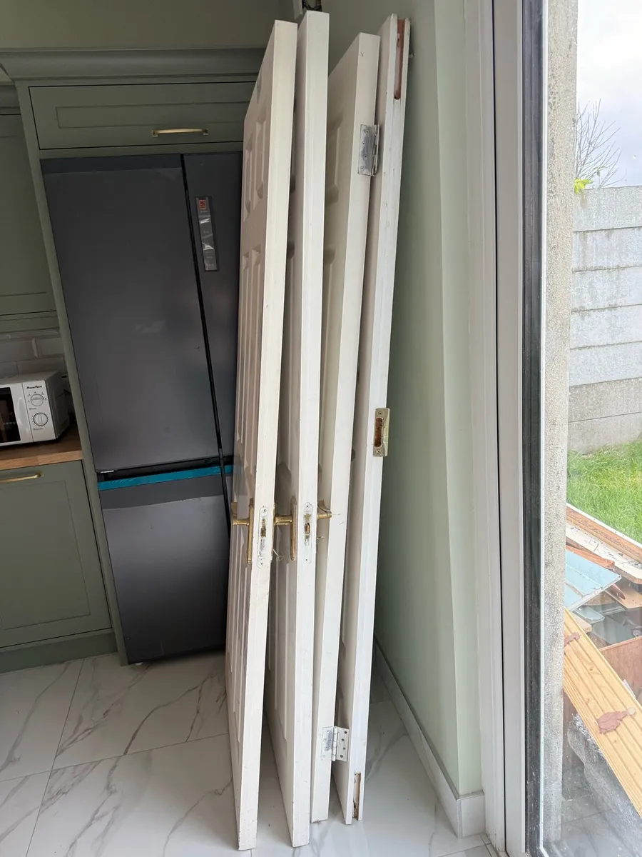 Solid timber doors painted white - Image 2