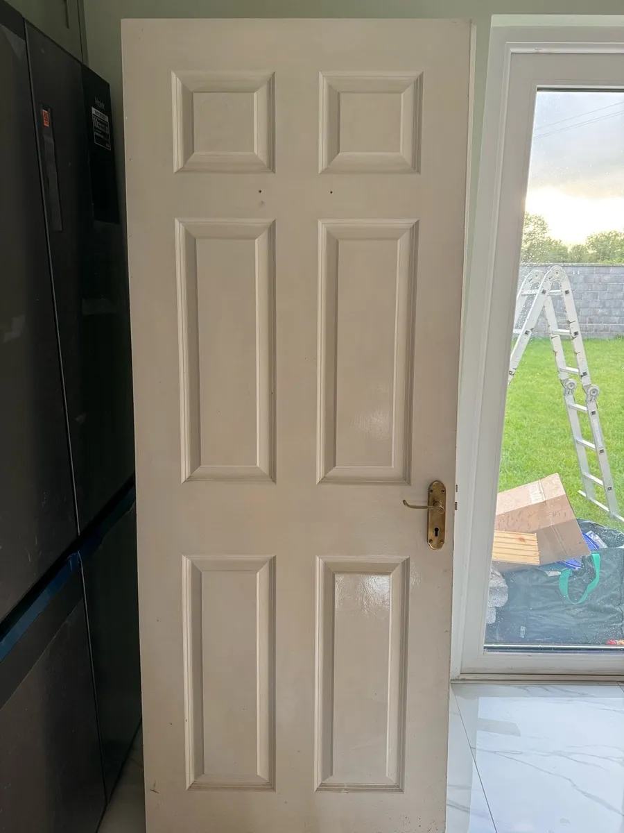 Solid timber doors painted white - Image 3
