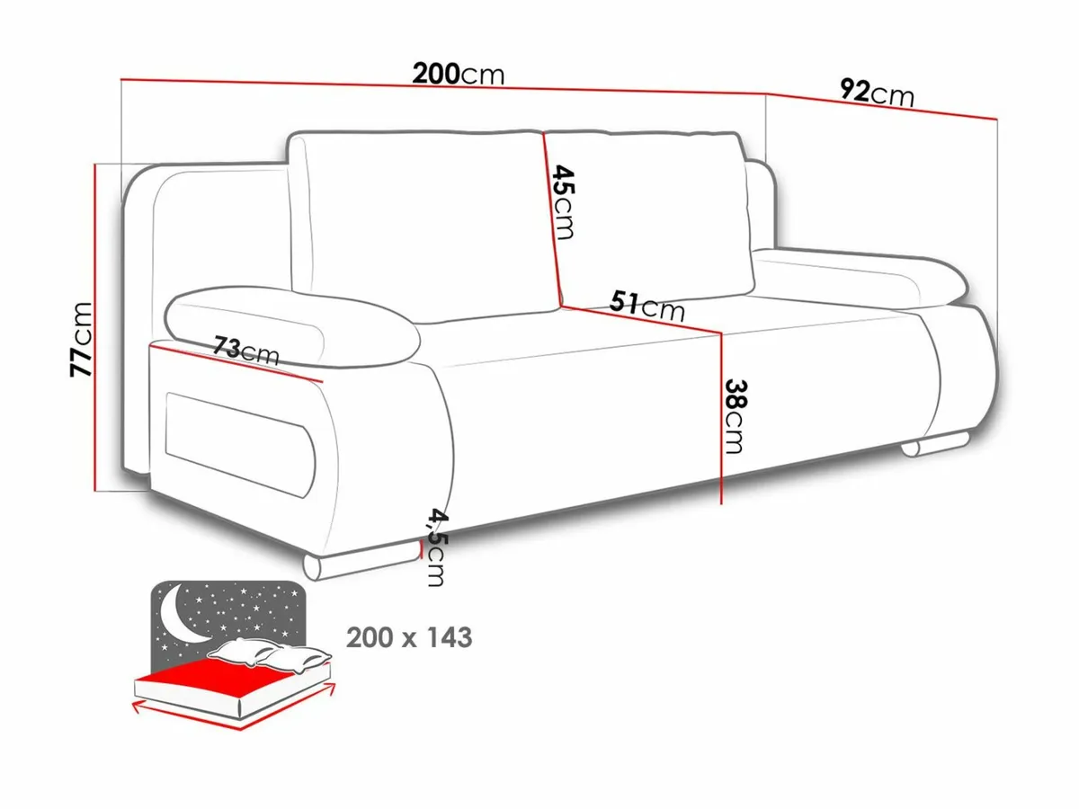 Emma sofa bed - Image 4