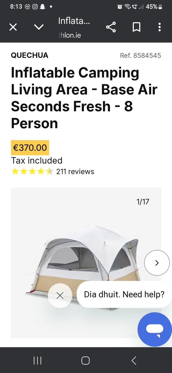 Decathlon Air camping living area - Image 1