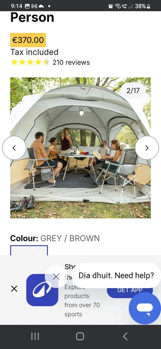 Decathlon Air camping living area - Image 3