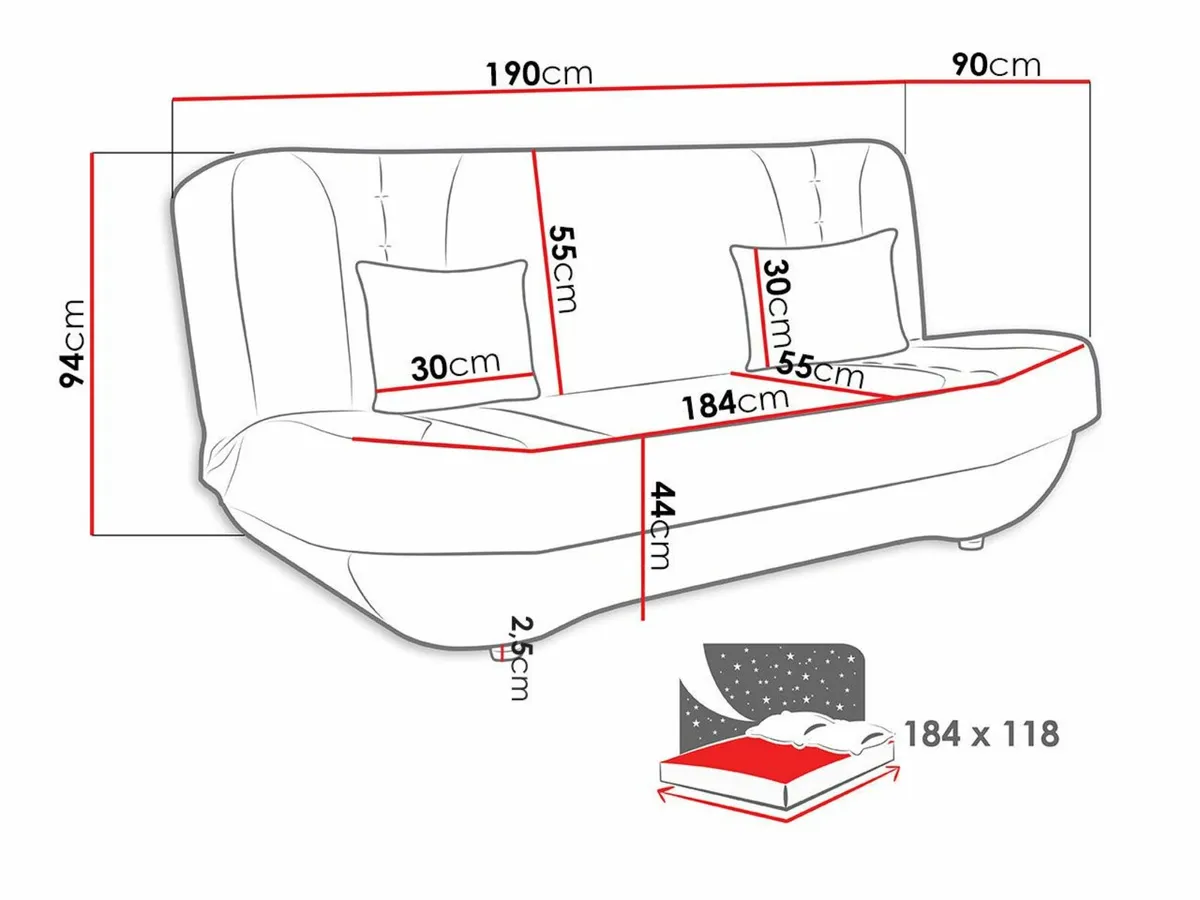 Pinto sofa bed - Image 4