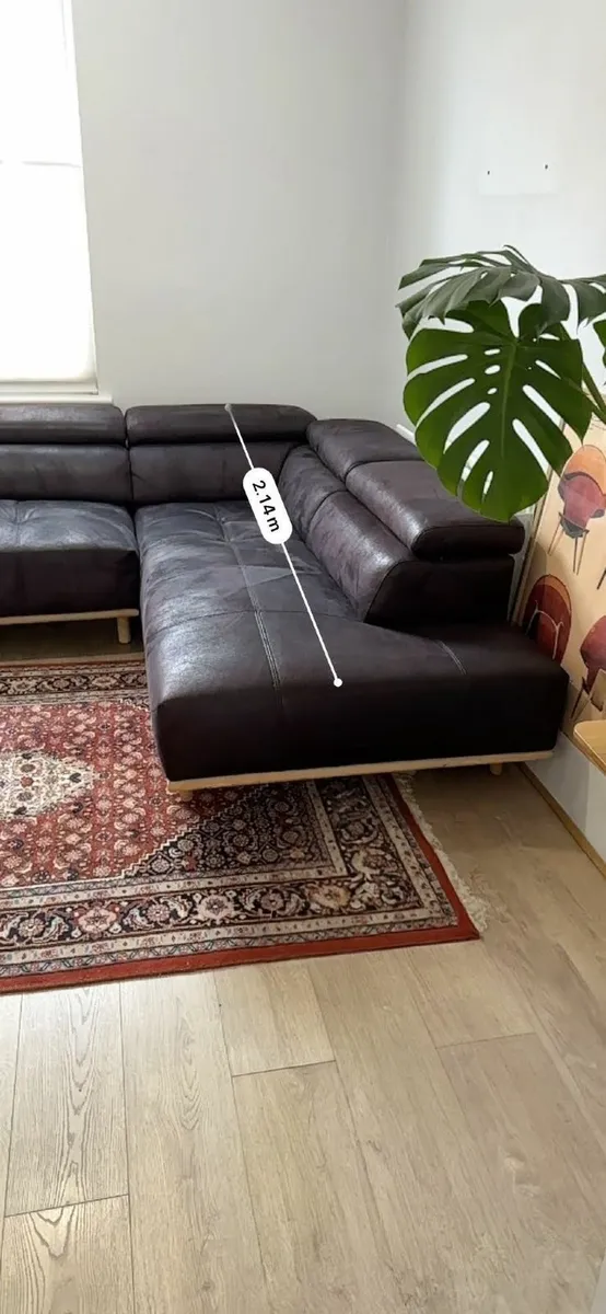 Genuine Leather Corner Sofa - Image 2