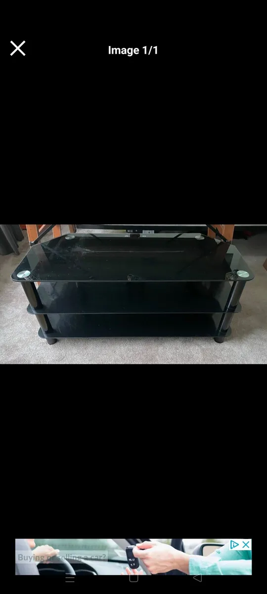 Glass tv table