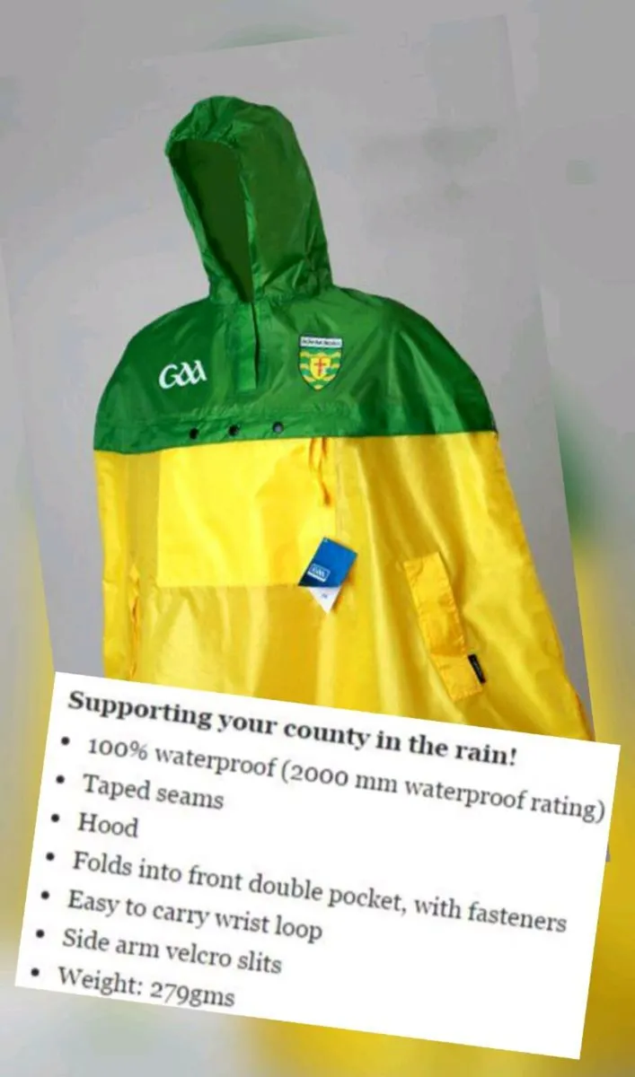 GAA Poncho - Donegal - Image 1