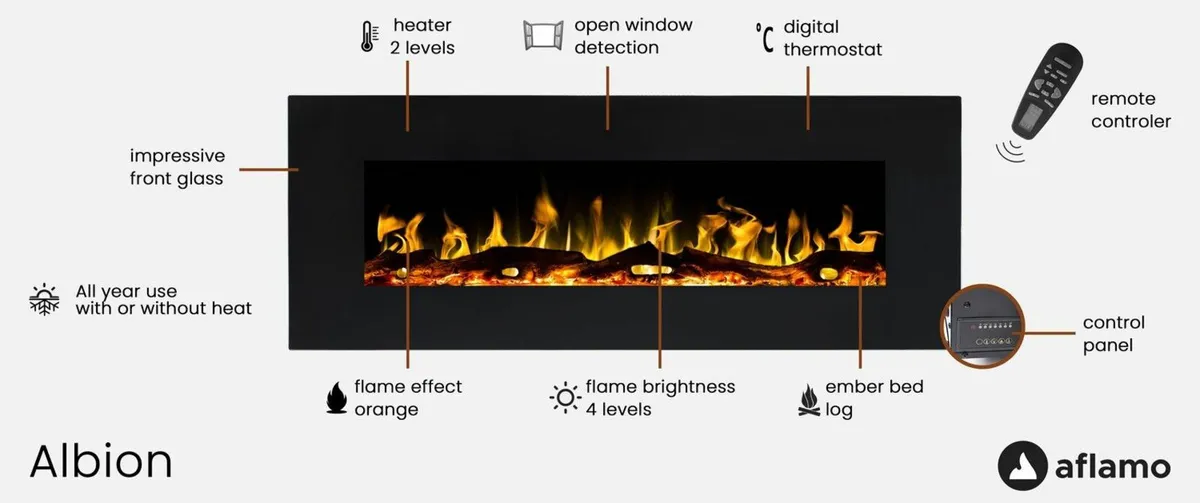72" electric fireplace 200e OFF. FREE delivery - Image 3