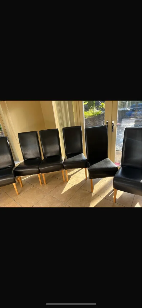 6 high back dining room chairs - Image 2